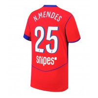 Paris Saint-Germain Nuno Mendes #25 Tretí futbalový dres 2025-26 Krátky Rukáv
